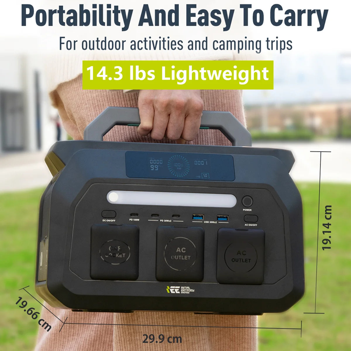 OSCAL Electric IEE 800W Portable Power Station 512Wh LiFePO4