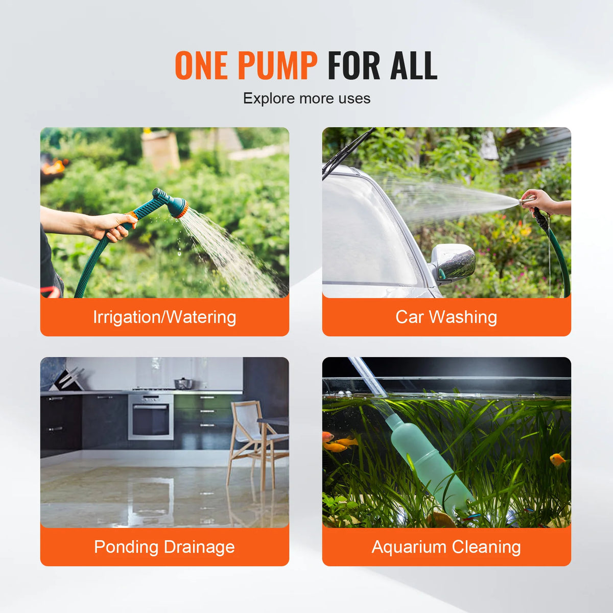 Succebuy Electric Water Transfer Pump 360 GPH Portable