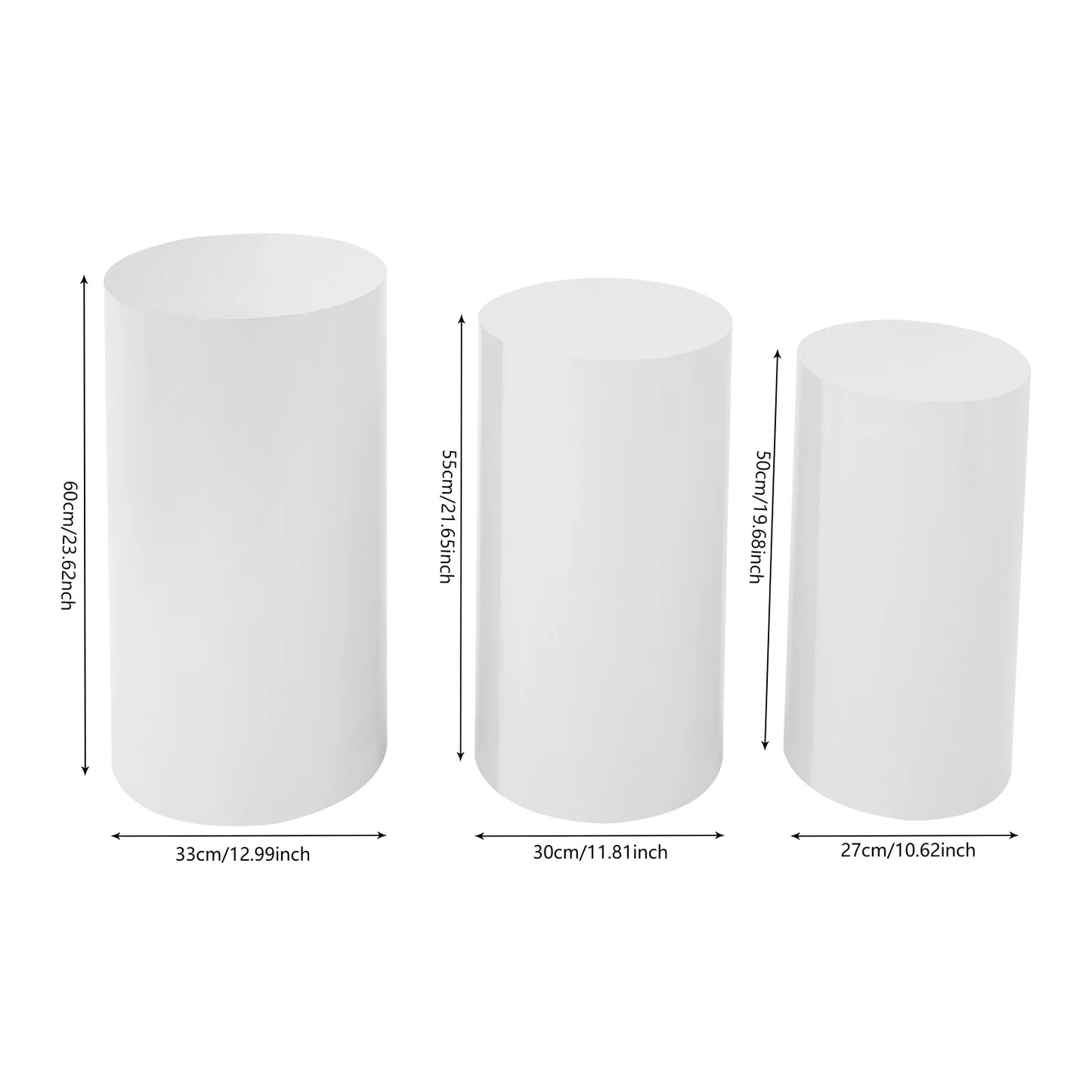 Freestanding Metal Cylinder Pedestal Stand For Wedding Decoration