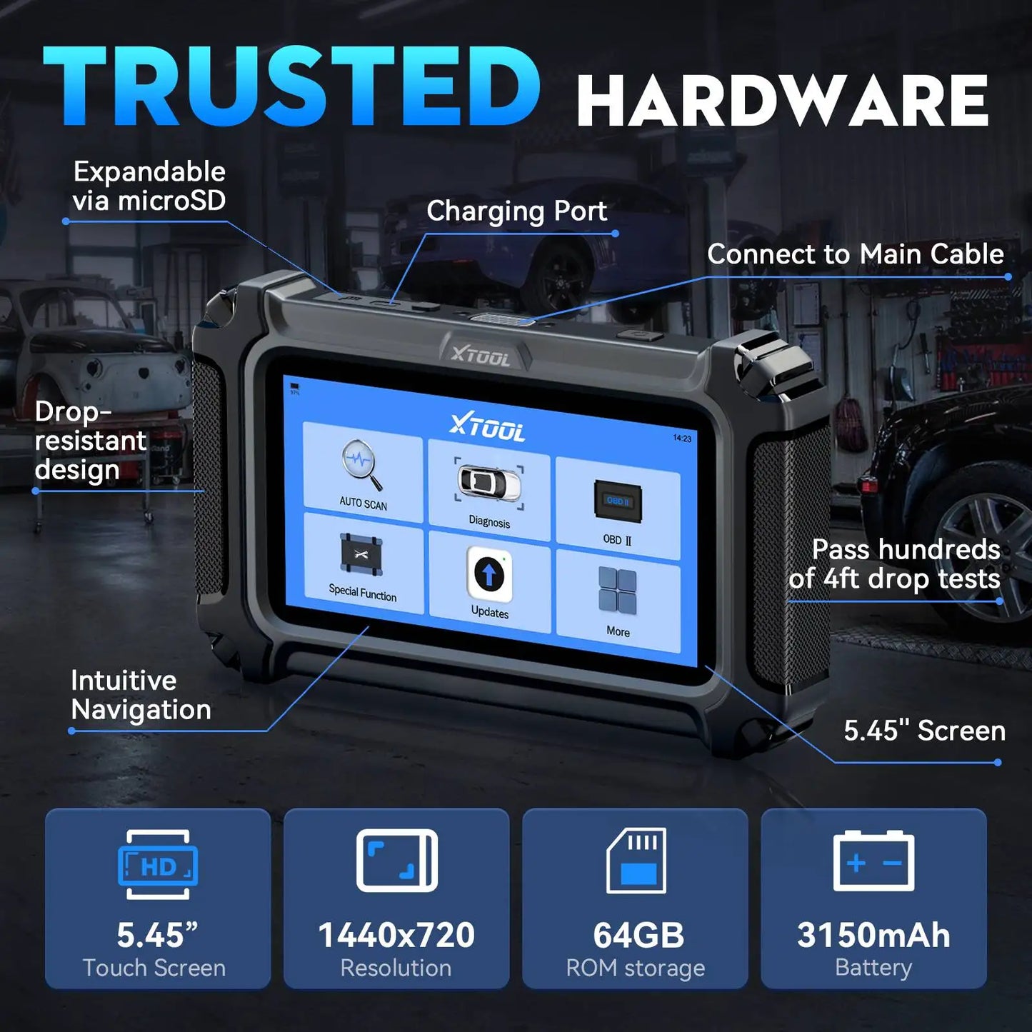 XTOOL D6S All System Automotive Diagnostic Scanner For Lifetime Updates