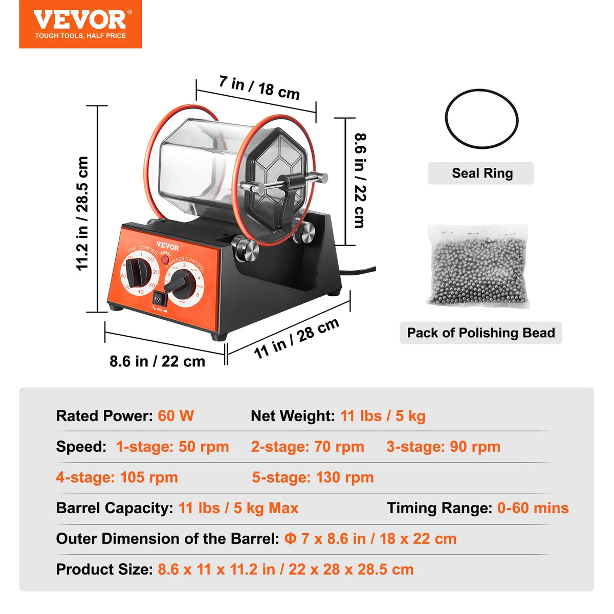 SucceBuy Rotary Tumbler For Jewelry Gemstone Polishing Machine