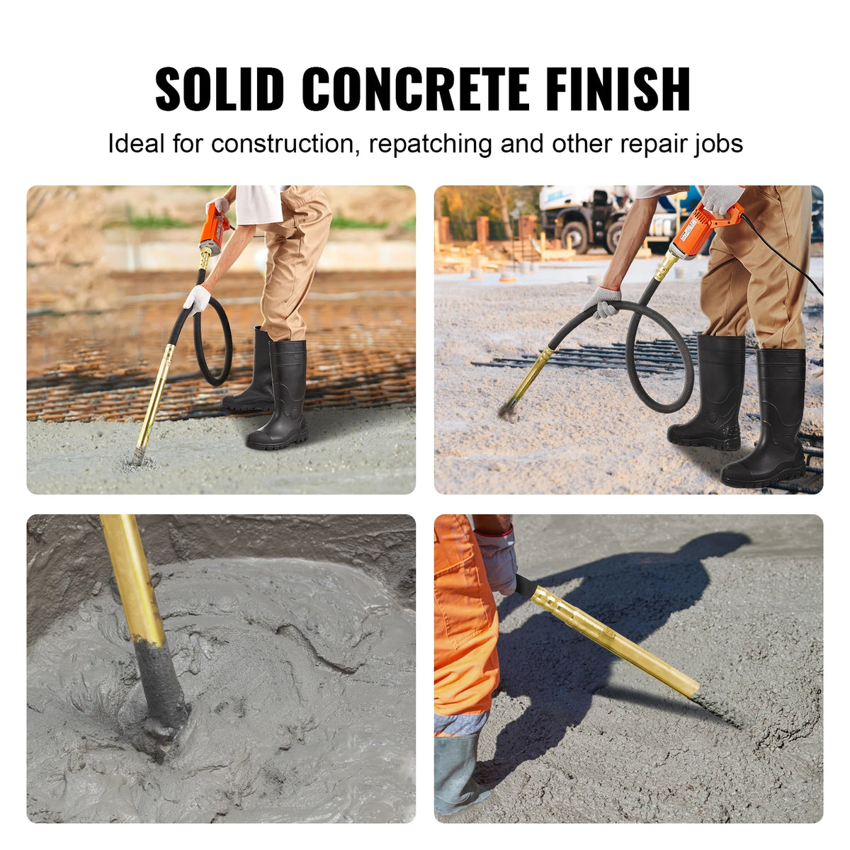 VEVOR 800W Electric Concrete Vibrator 13000 VPM Portable