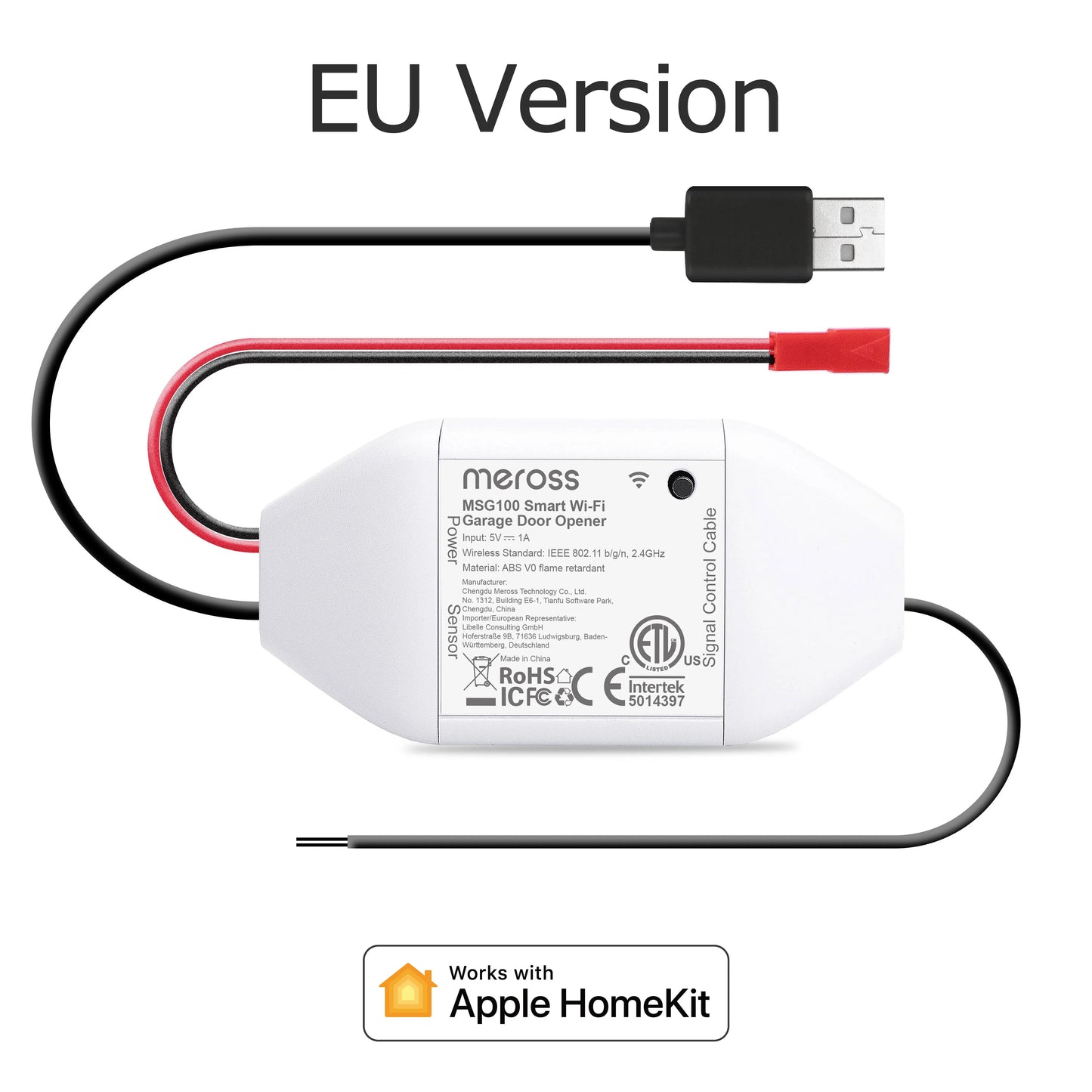 Meross HomeKit Smart WiFi Garage Door Opener MSG100 Remote Control Support Alexa Google Assistant SmartThings