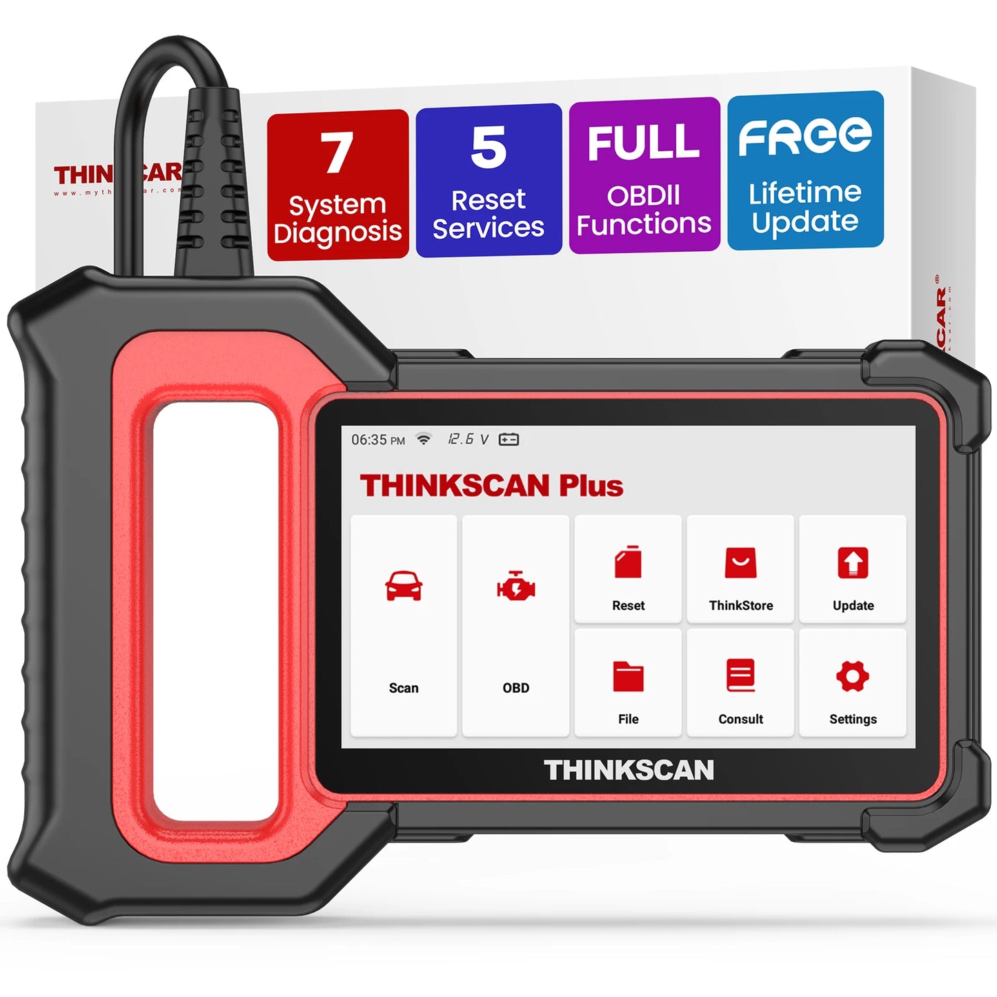 THINKCAR Thinkscan Plus S7 OBD2 Scanner For Engine ABS Transmission Airbags