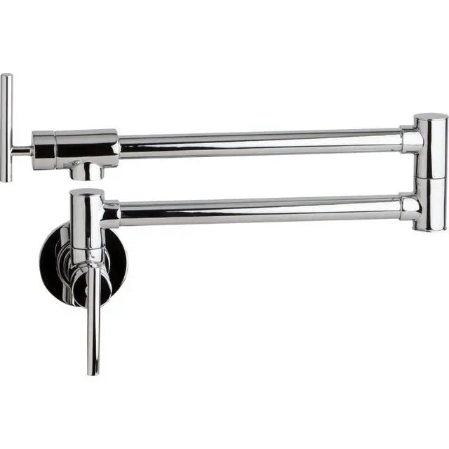 Bagnolux Black Brushed Chrome Swivel Wall Pot Filler Faucet