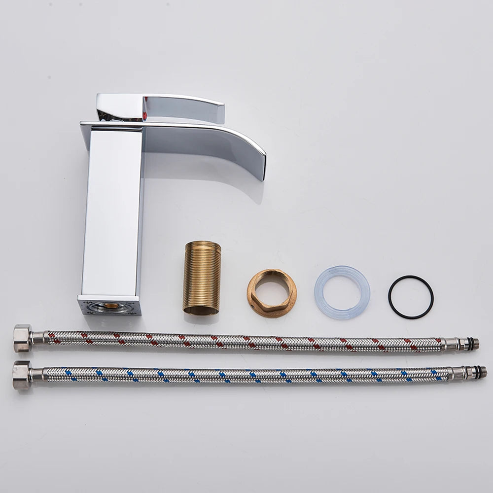 Rozin Waterfall Bathroom Basin Faucet With Single Lever Handle