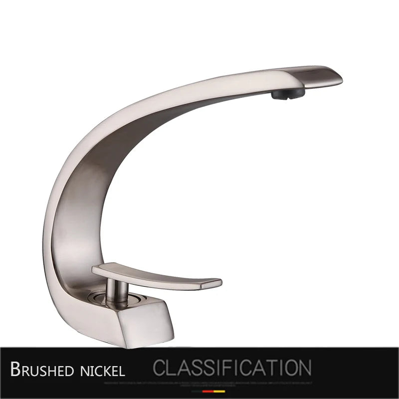 Rozin Chrome Deck Mounted Basin Faucet Hot Cold Mixer