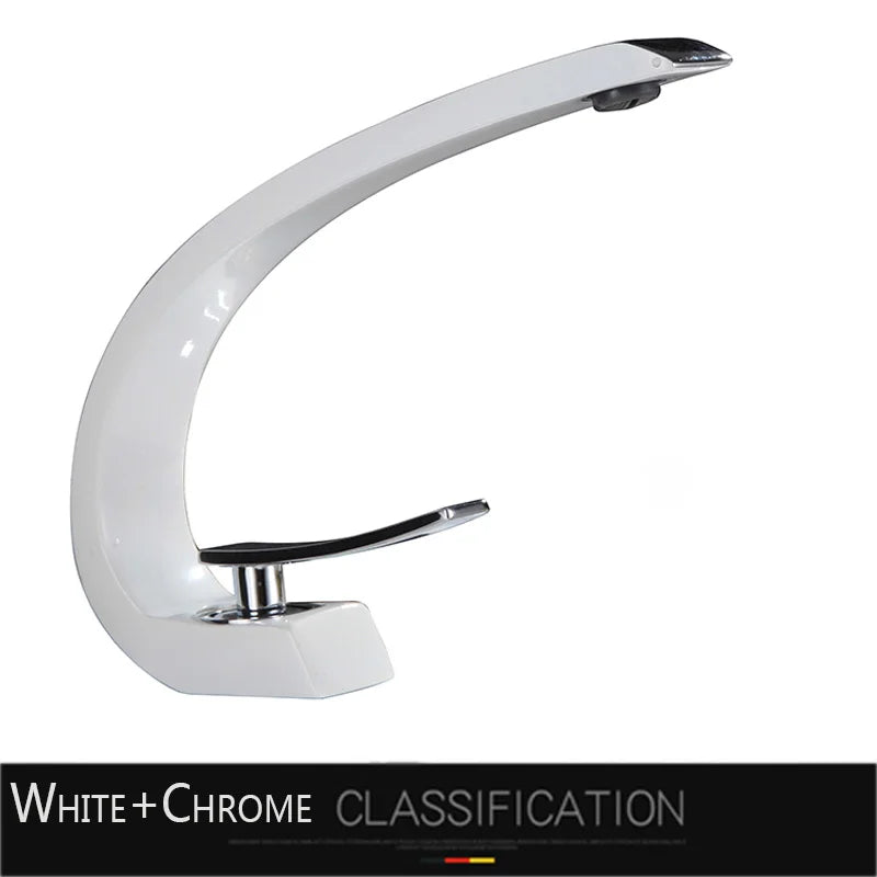 Rozin Chrome Deck Mounted Basin Faucet Hot Cold Mixer