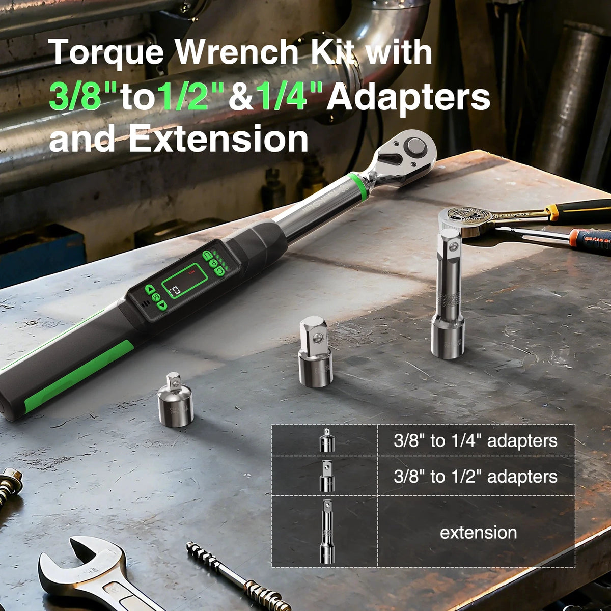 Taskstar Digital Torque Wrench With Bidirectional Head And Dual Alarm