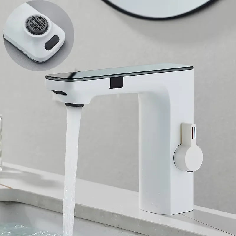Shinesia Touch Sensor Digital Temperature Display Bathroom Basin Faucet