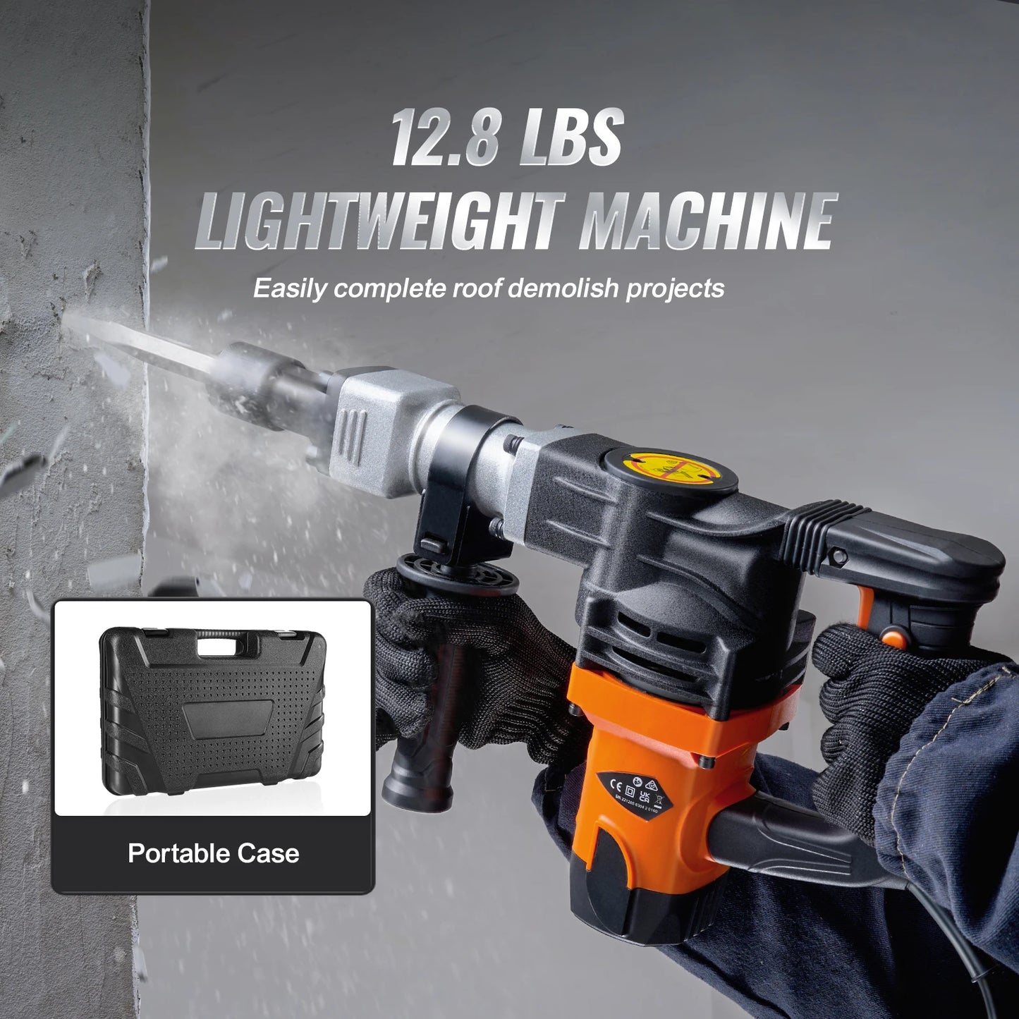 SucceBuy 1400W Demolition Jack Hammer Heavy Duty Electric Breaker