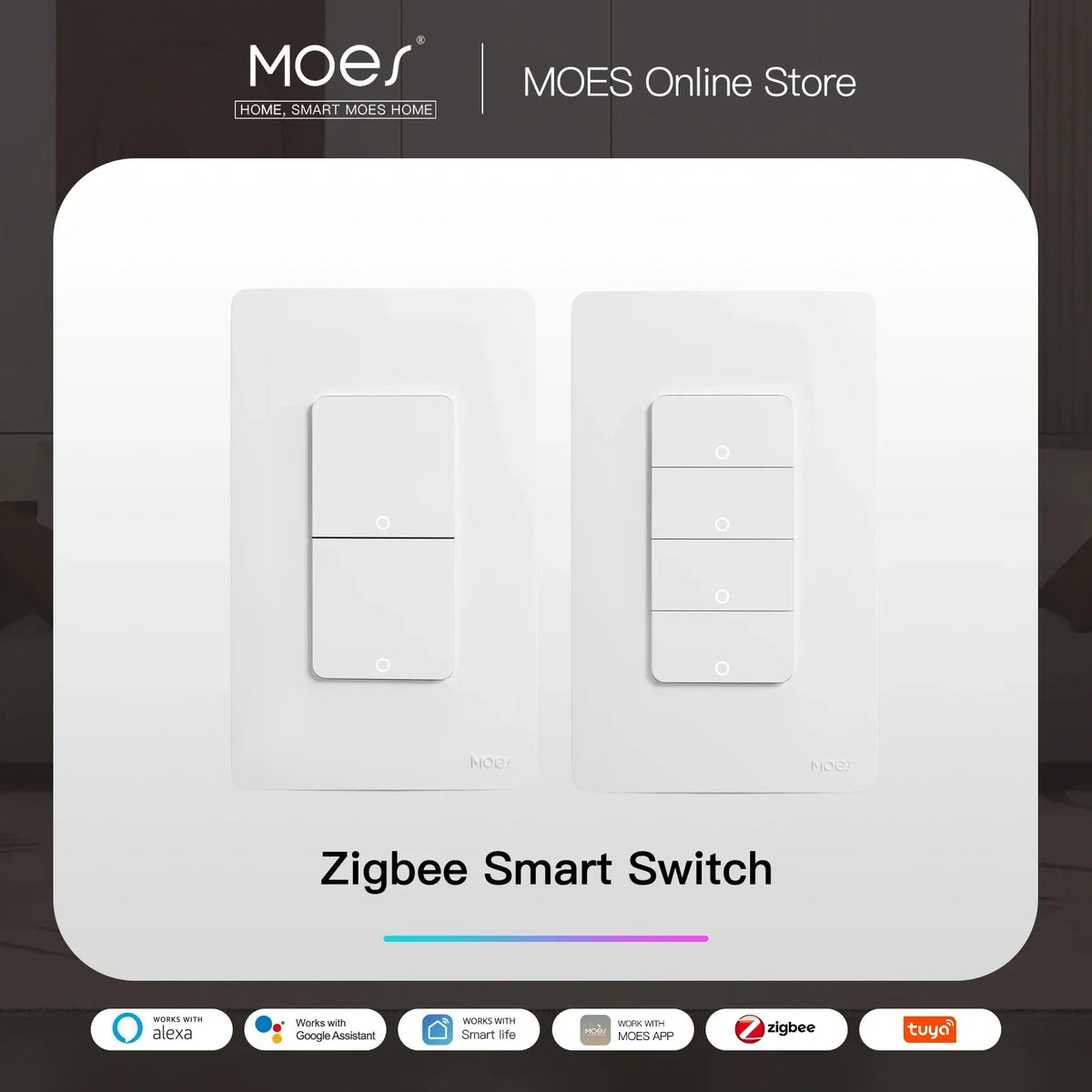 Moes Tuya ZigBee Smart Light Switch Controls Alexa And Google
