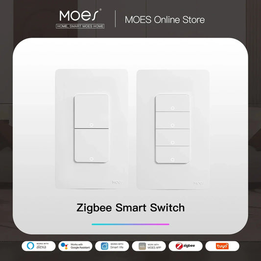 Moes Tuya ZigBee Smart Light Switch Controls Alexa And Google