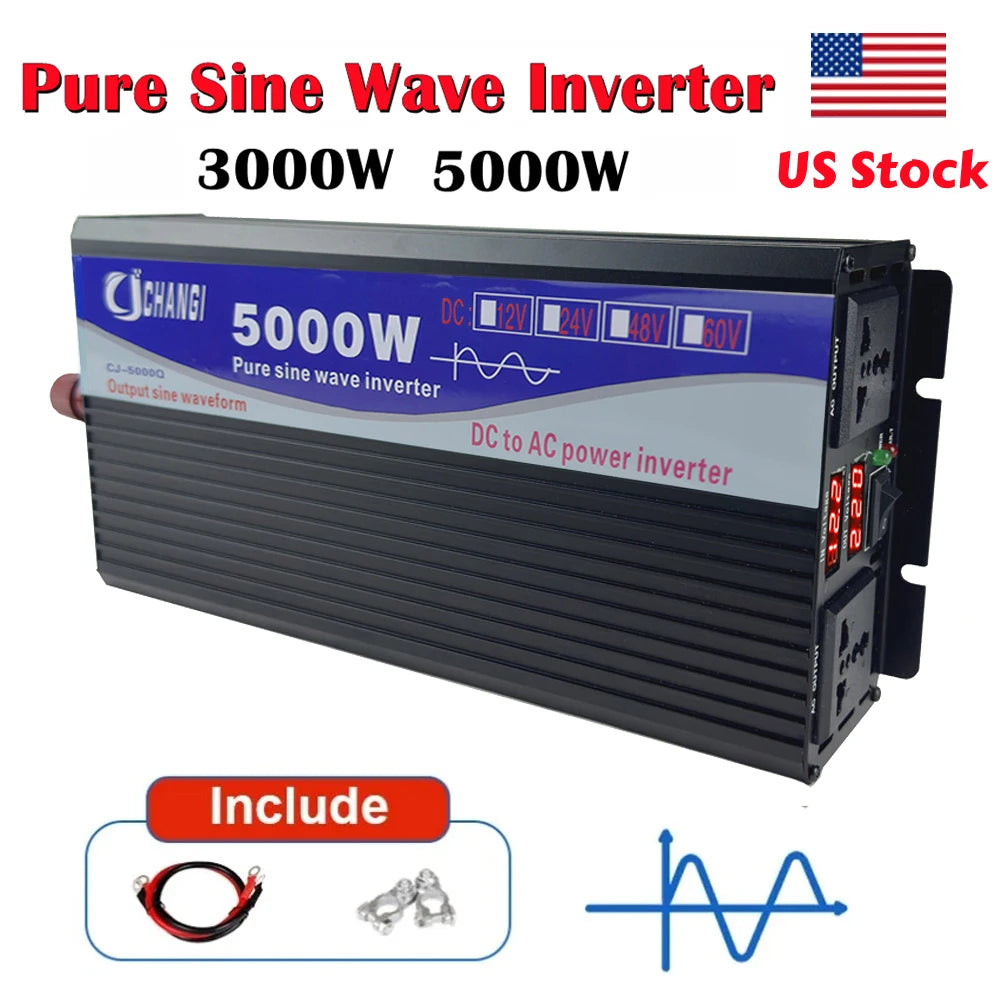 CJ Changi 5000W Pure Sine Wave Inverter 12V 24V 48V AC Output