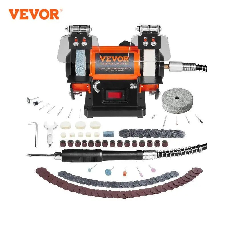 VEVOR Brushless Bench Polisher Adjustable Speed Jewelry Polishing Machine