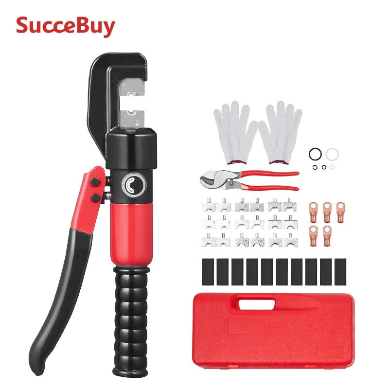 SucceBuy Hydraulic Crimping Tool For AWG 12-2/0 Copper Aluminum