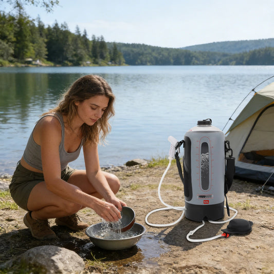 Bymaocar Portable Pressure Camp Shower With Air Pump