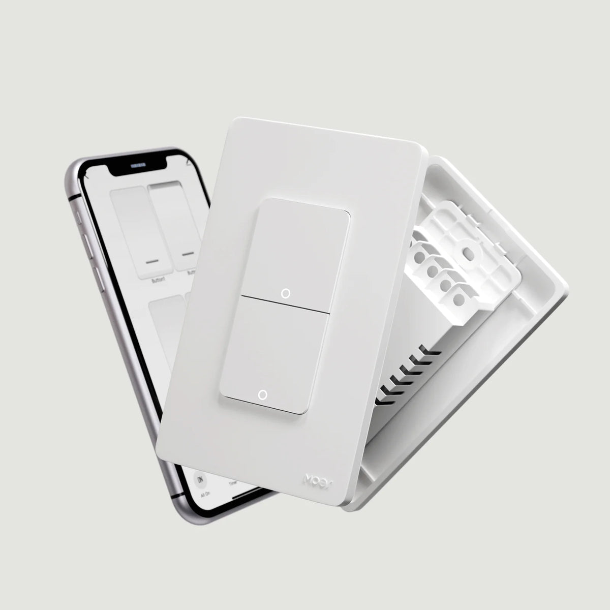 MOES Tuya Wi-Fi Smart Single Pole Push Button Wall Switch