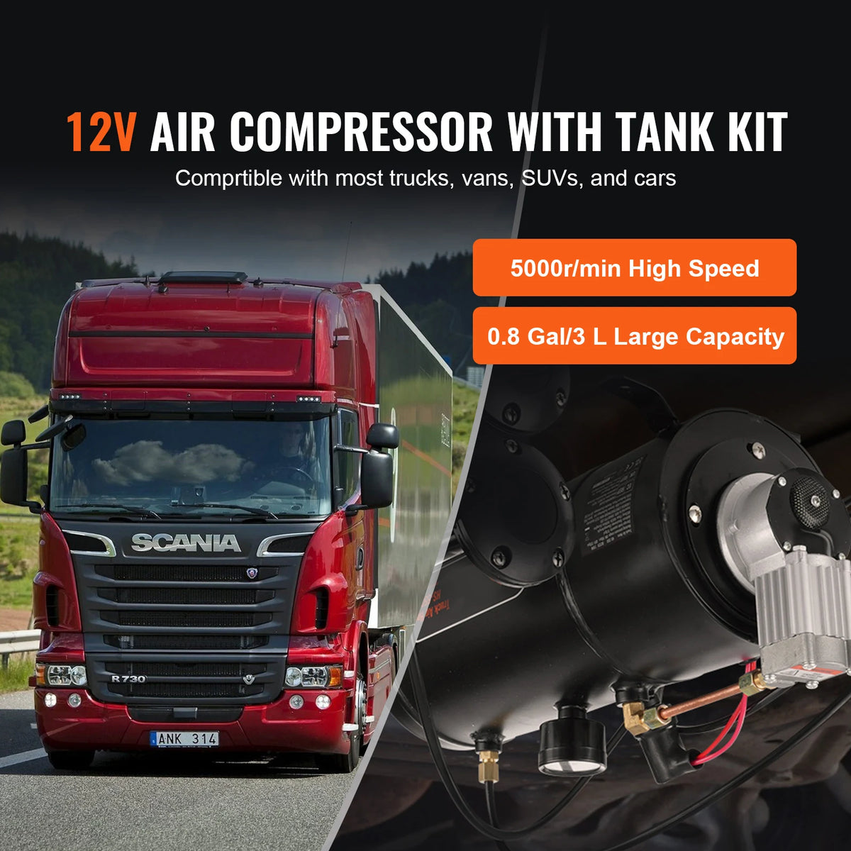 SucceBuy Onboard Air Compressor System for Train Horns
