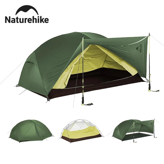 Naturehike Mongar BASE Camping Tent 2-3 People 210T Polyester 3 Season Tent Ultralright Portable Water Protective Travel Tent