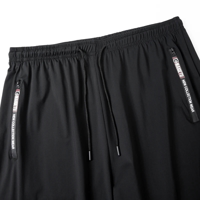 Sweatpants Hiking Running Quick Dry Zipper Pocket Taffeta Loose Fit Spring Summer Men Lightweight Pants