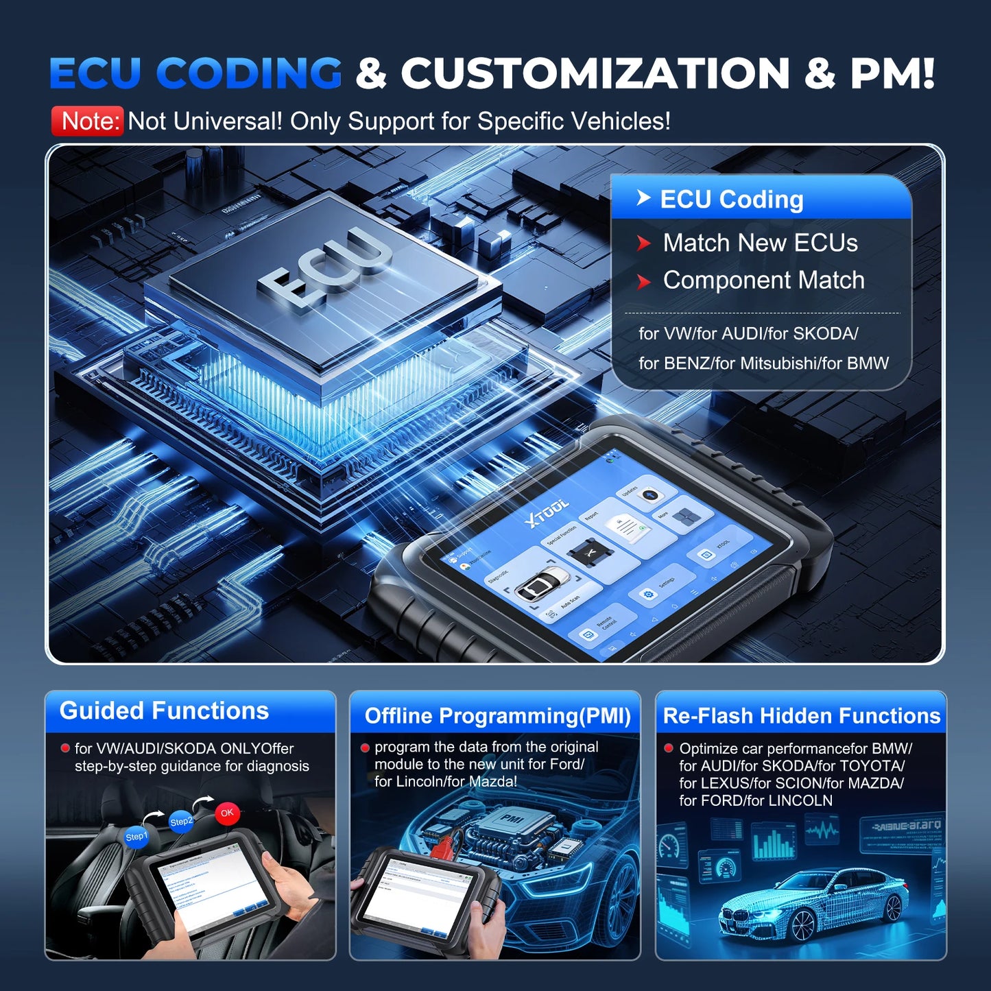 XTOOL D8S V2.0 Automotive Diagnostic Tool Online ECU Coding Topology Map Key Programming Car Scanner with 42+ Resets FCA CAN FD