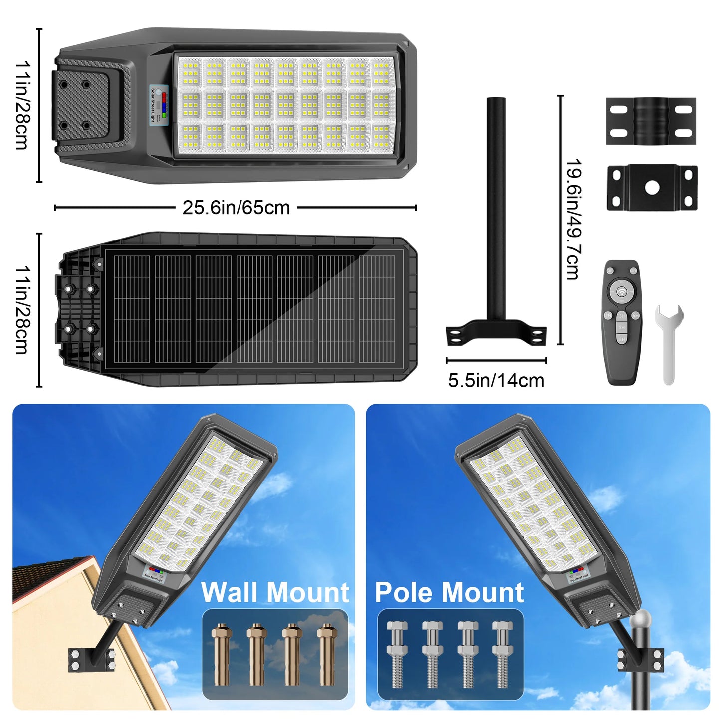 Outdoor Solar Motion Sensor Light IP65 Waterproof With Timer