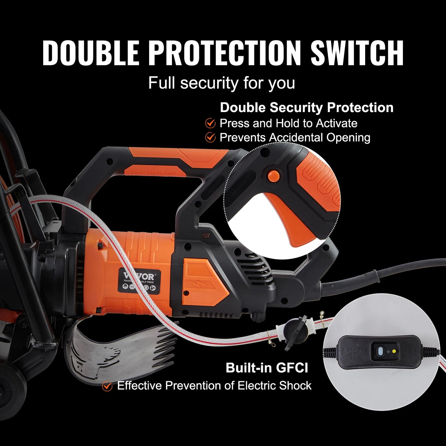 SucceBuy Electric Concrete Saw 3200W Heavy Duty Cutter For Construction