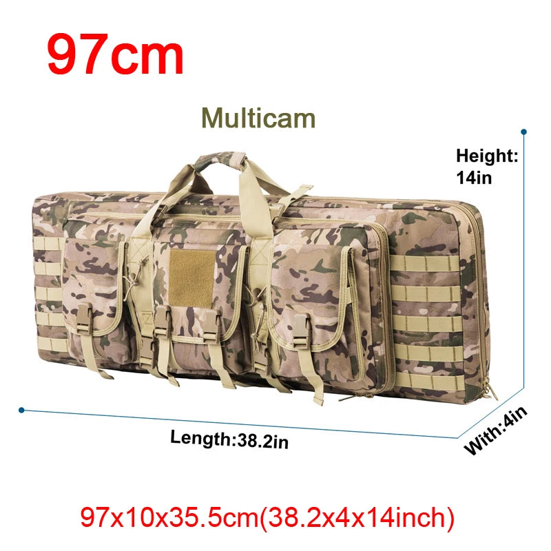 LQARMY Tactical Double Rifle Case Backpack With Molle Compartments