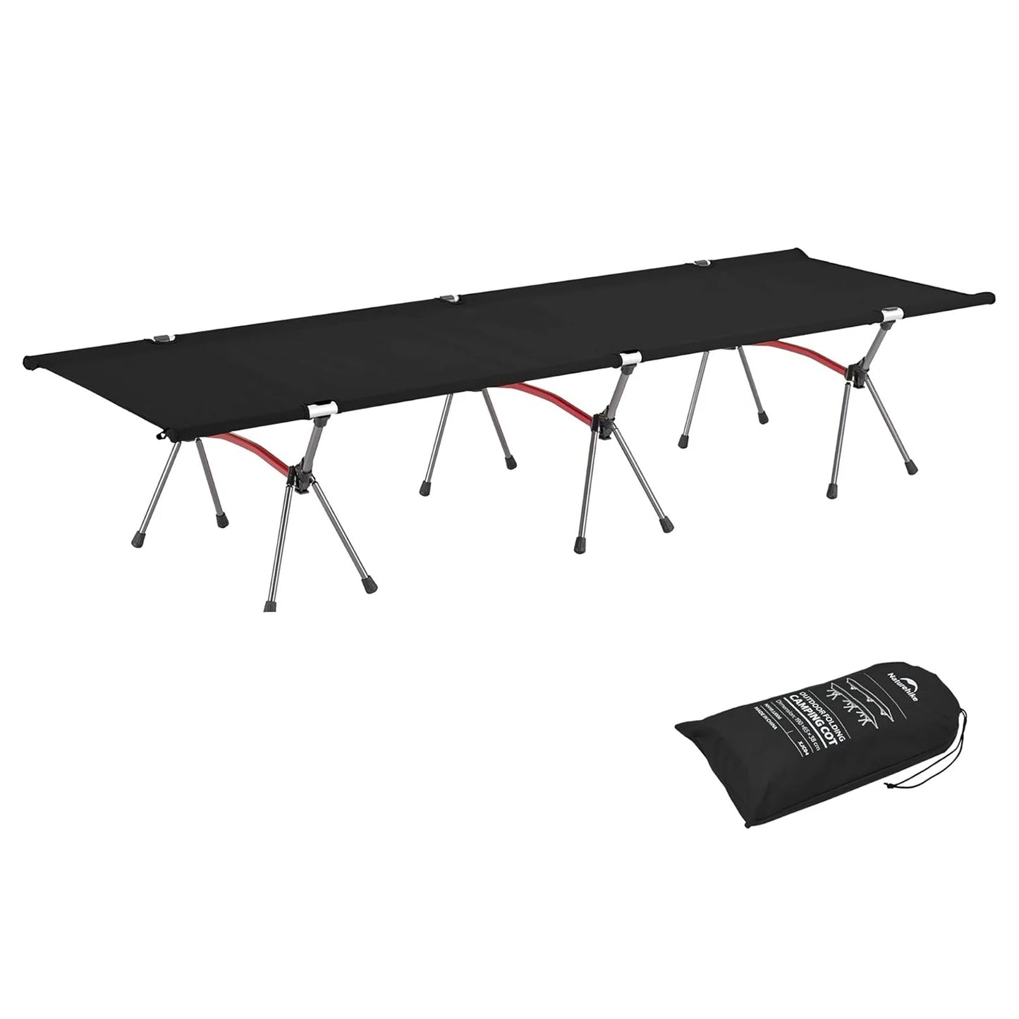 Naturehike Ultralight Folding Camping Cot With Adjustable Height