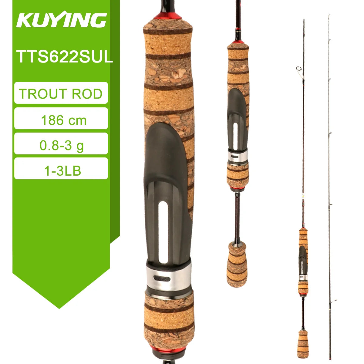 Kuying Teton Carbon Fast Action Casting Lure Rod Fuji Guides