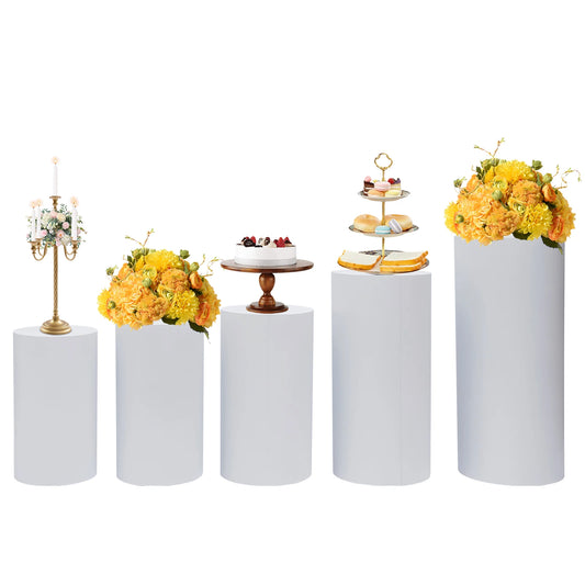 Freestanding Metal Cylinder Pedestal Stand For Wedding Decoration