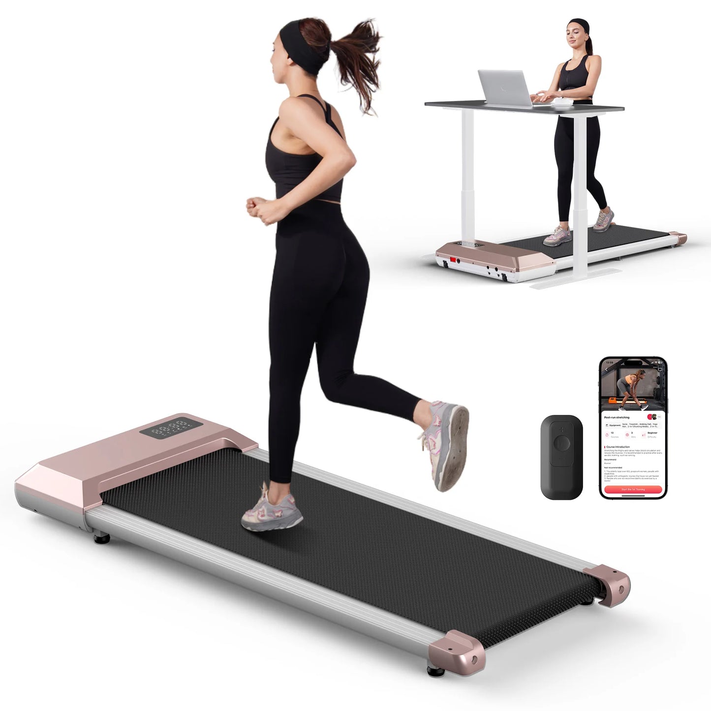Superun 2.5HP Home Treadmill With Bluetooth And LCD Display