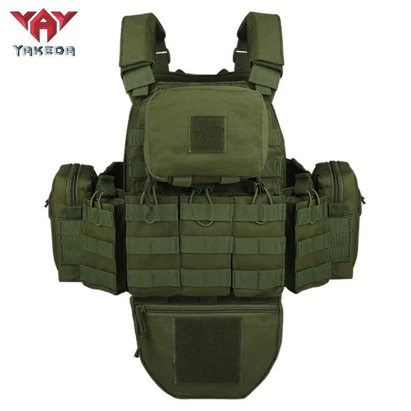 YAKEDA   Five piece equipment bag training vest, detachable and expandable, waterproof, wear-resistant and tear resistant