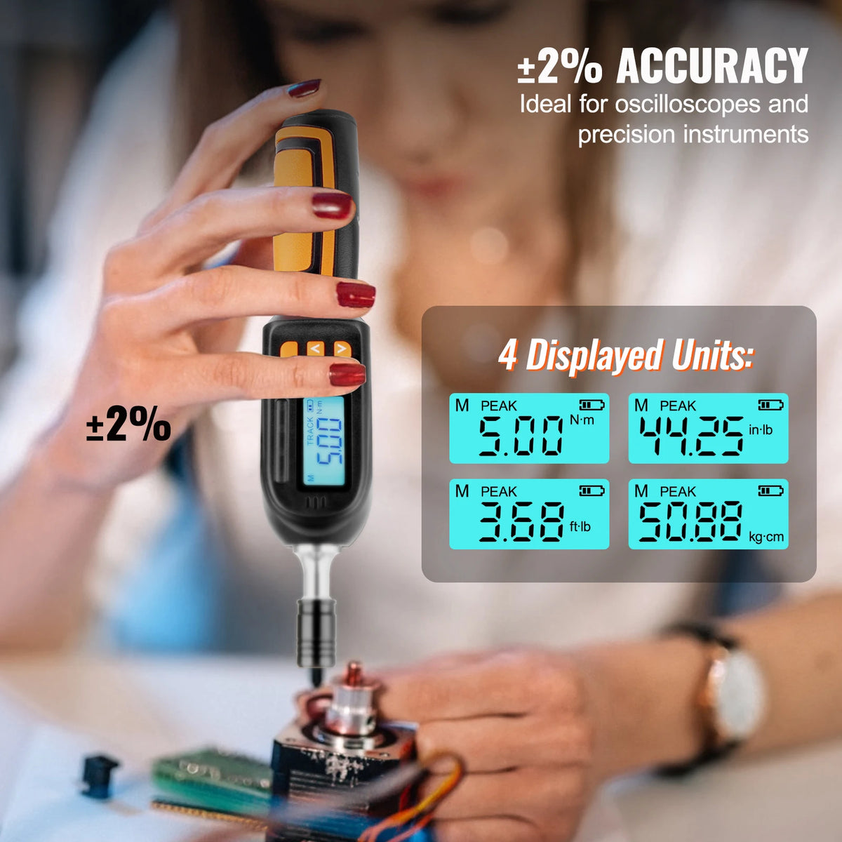 SucceBuy Digital Torque Screwdriver With LCD Display And Case
