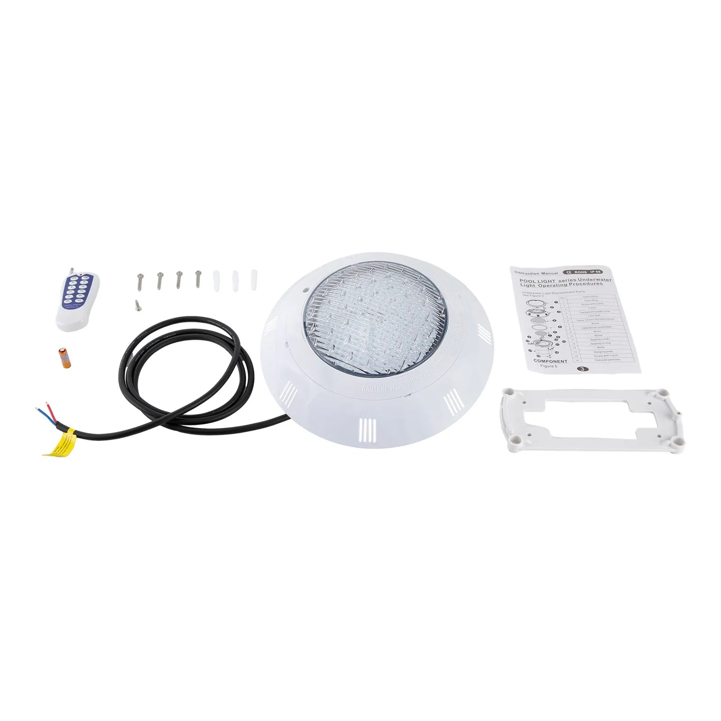 RGB LED Submersible Pool Light 12V 36W With Remote IP68