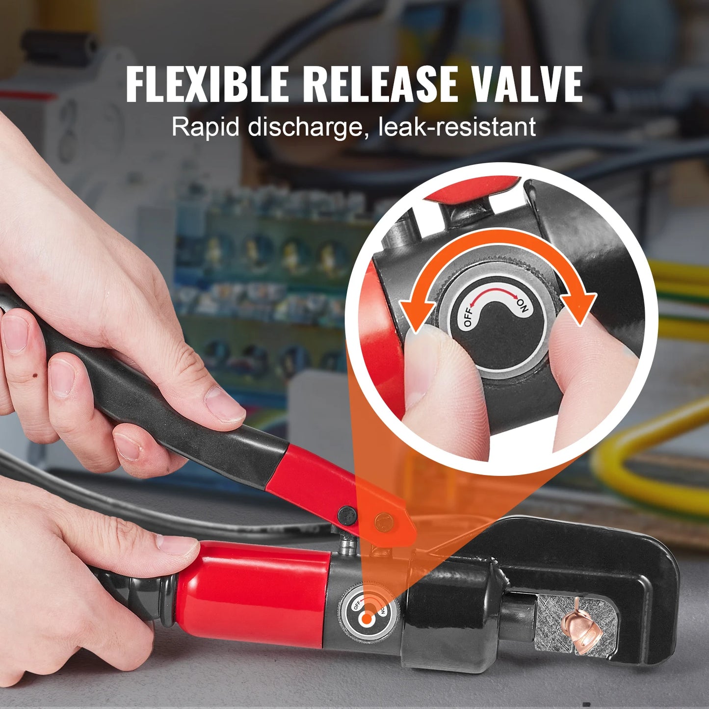 SucceBuy Hydraulic Crimping Tool For AWG 12-2/0 Copper Aluminum