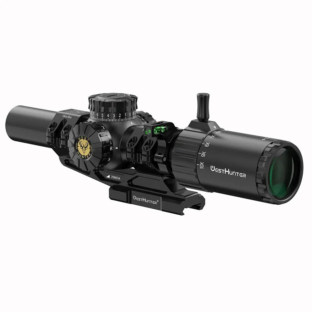 WestHunter HD GEN2 1-10X24 IR Compact Scope LPVO Optical Sights R/G Illumination 1/4MOA Reticle Hunting Riflescope