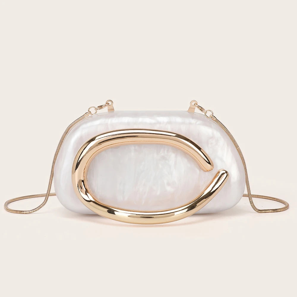 Fashion Women's Handbag Bride Metal Gold Women Luxury Evening Banquet Clutch Bag Shoulder Wedding Purse Party Crossbody Bag