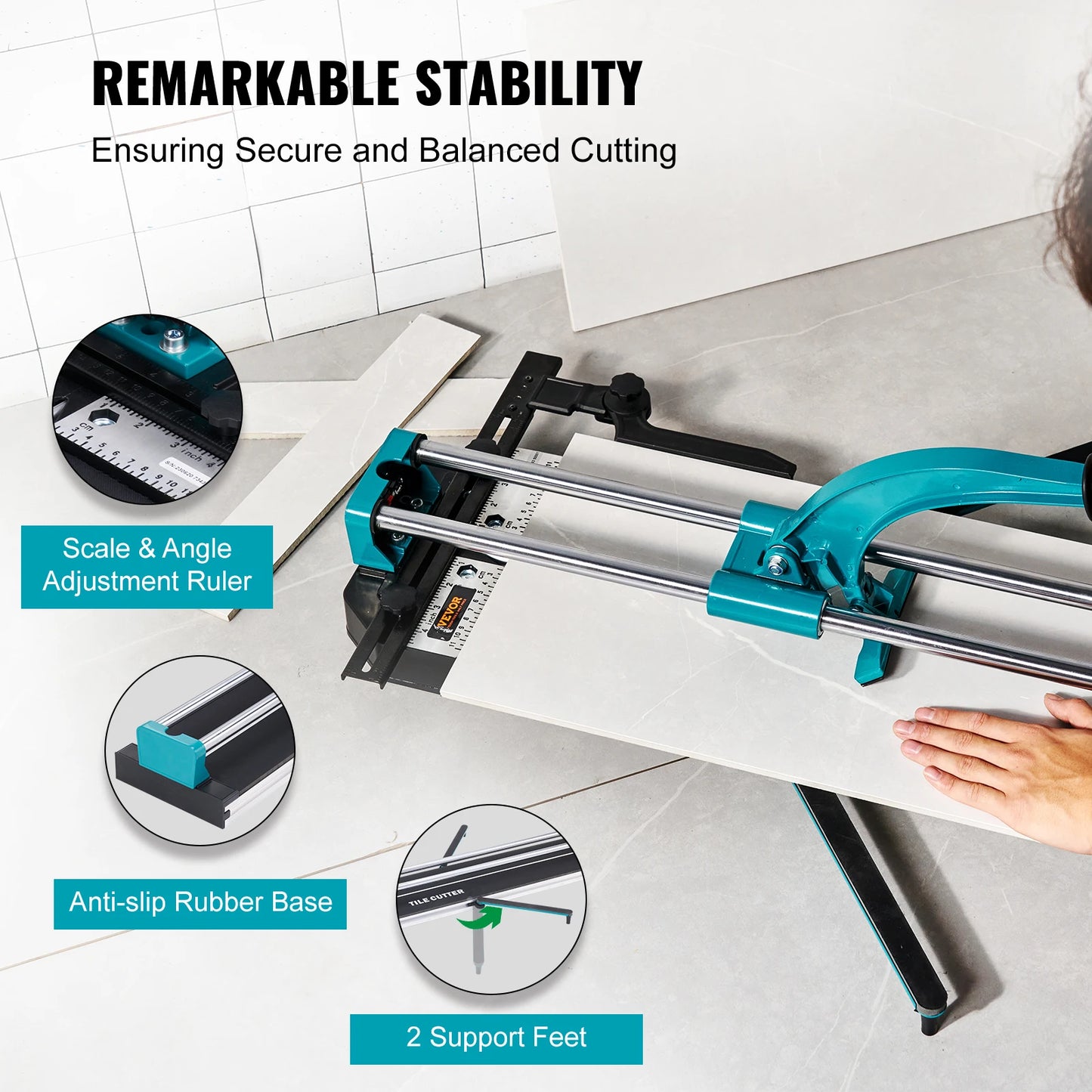 SucceBuy Manual Tile Cutter With Laser Positioning For Ceramic Tile