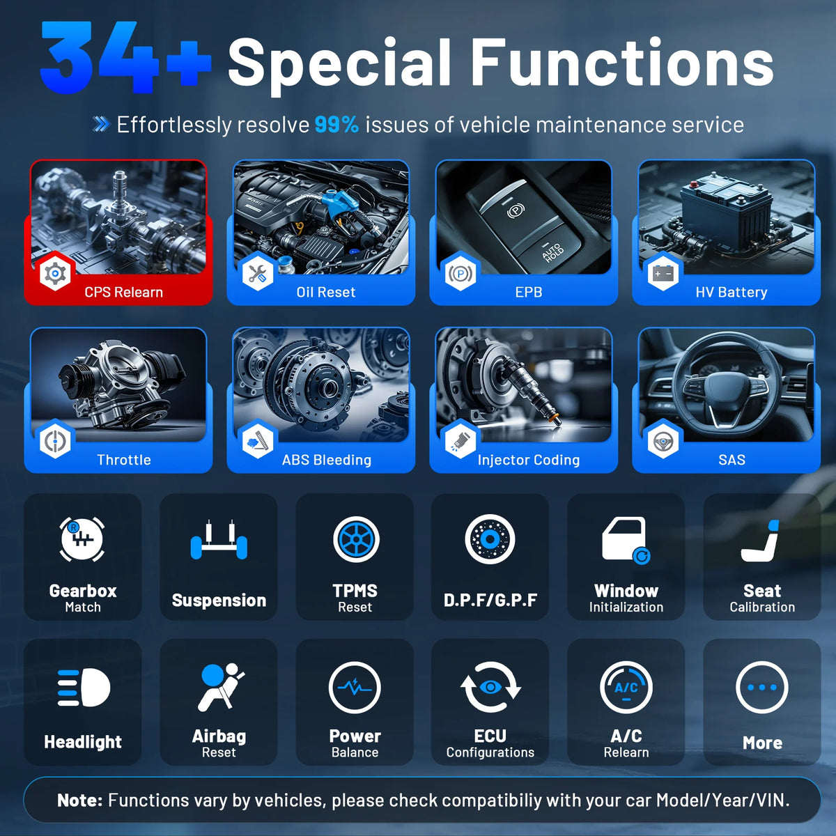 XTOOL InPlus IP616 Car Diagnostic Tools All System Automotive Scanner 34+ Reset Build-in CANFD All Function Lifetime Free Update