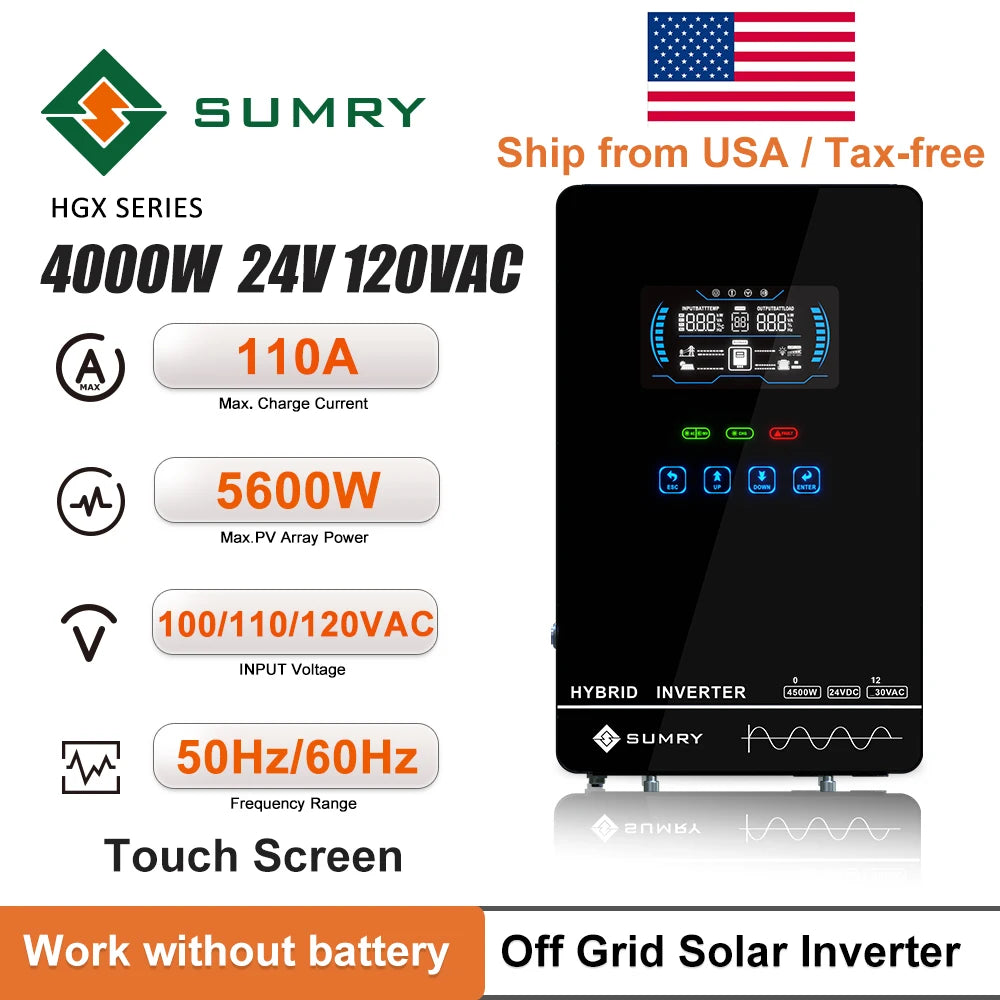 Sumry Hybrid Solar Inverter With MPPT Charger Pure Sine Wave