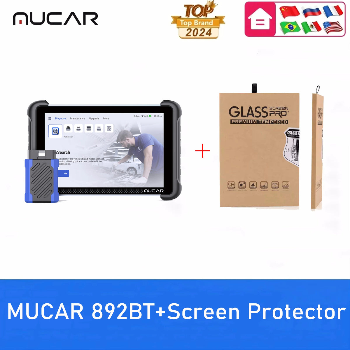 MUCAR 892BT Professional Diagnostic Tools CANFD DOIP ECU Coding 35 Resets Lifetime Free Update Full System OBD2 Scanner VS 689BT