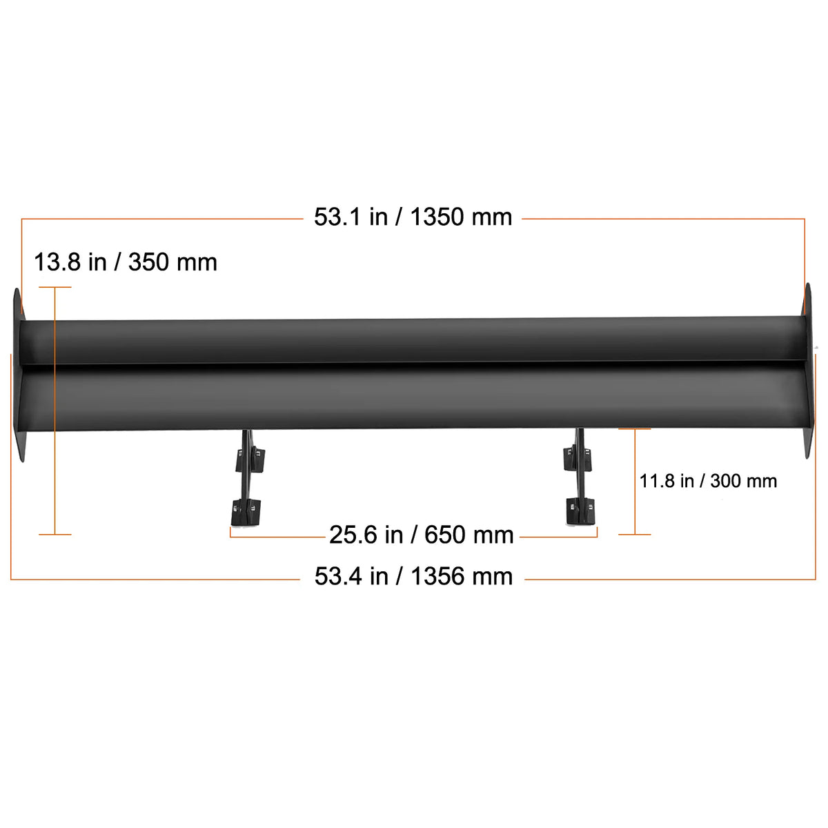 SucceBuy Universal Double Deck Aluminum Alloy Racing Rear Spoiler Wing