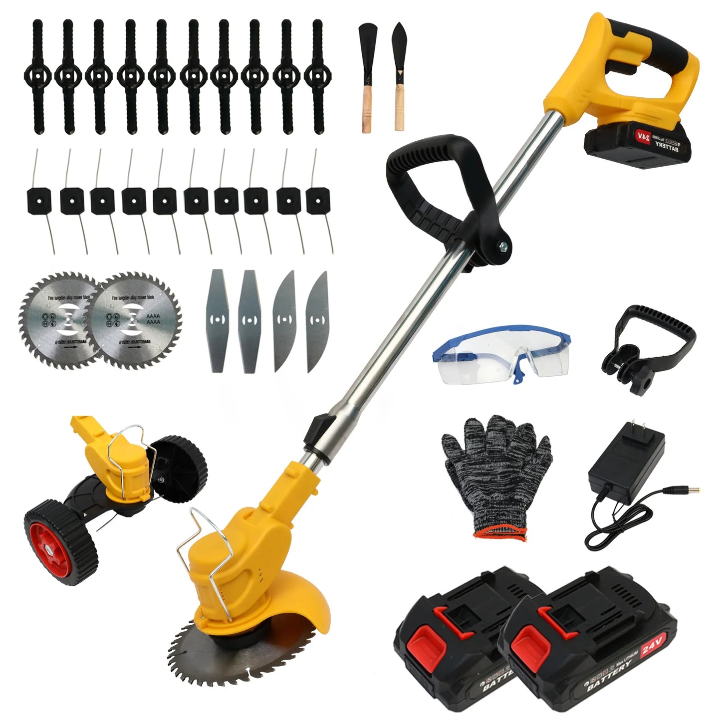 Cordless 21V Grass Trimmer 3-in-1 Mower Edger Brush Cutter