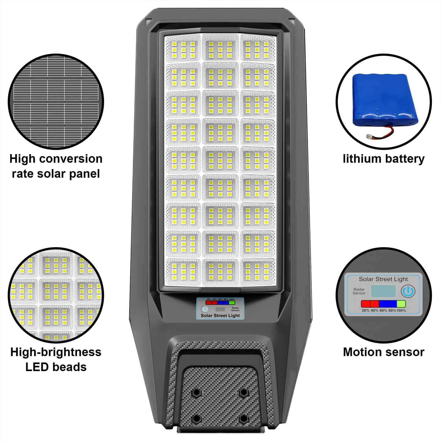 Outdoor Solar Motion Sensor Light IP65 Waterproof With Timer