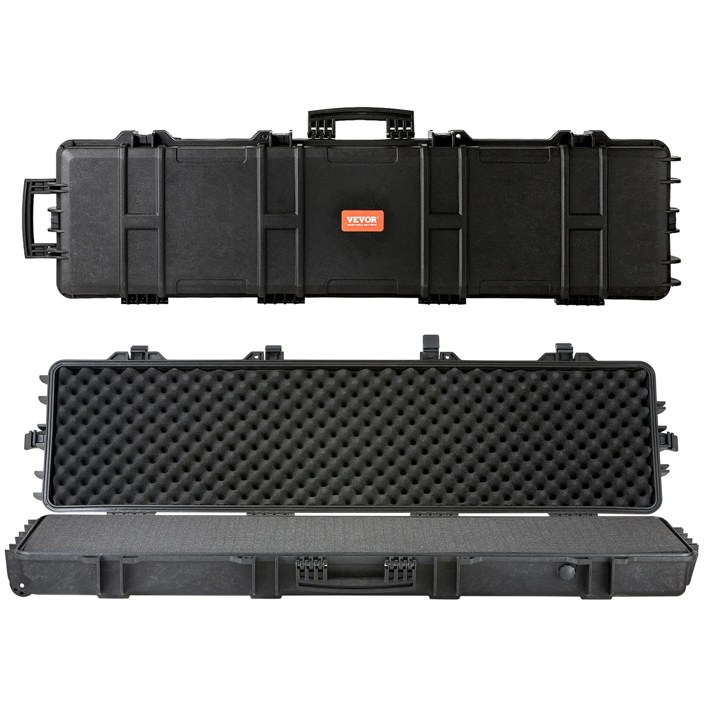 SucceBuy Portable Rifle Hard Case With Casters Shockproof Storage Container