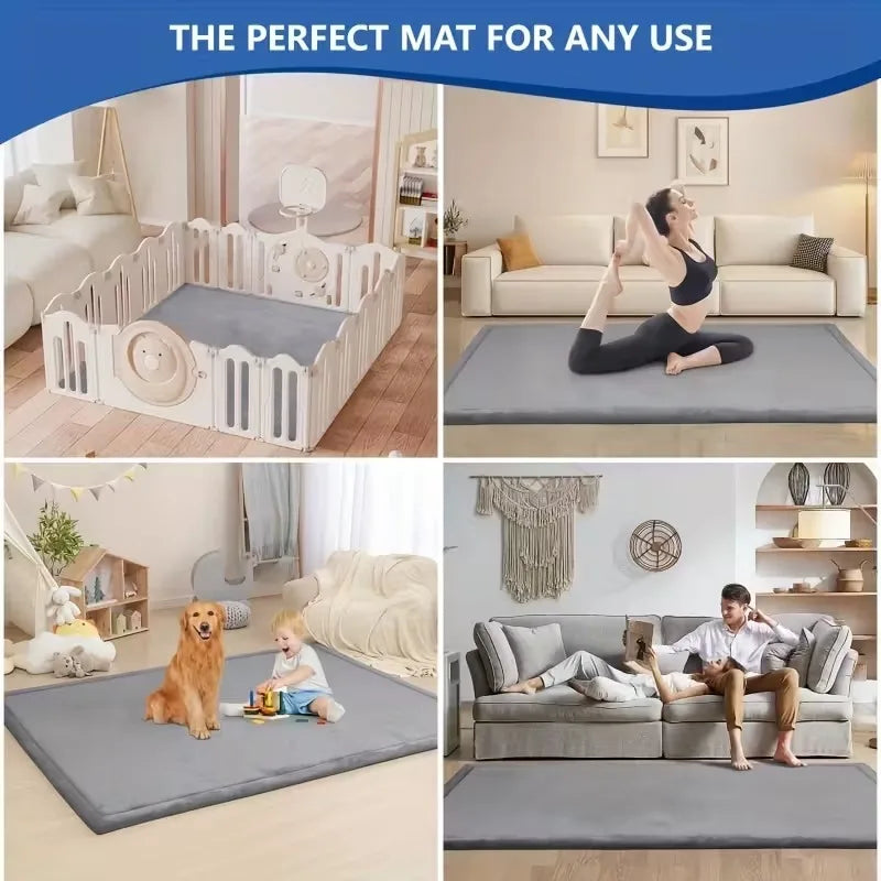 Modern Coral Velvet Carpet Soft Non-Slip Living Room Bedroom Carpet Large Area Children's Play Floor Mat For Home Decor