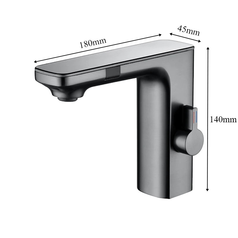 Suguword Touchless Bathroom Faucet Deck Mount Sensor Basin Tap