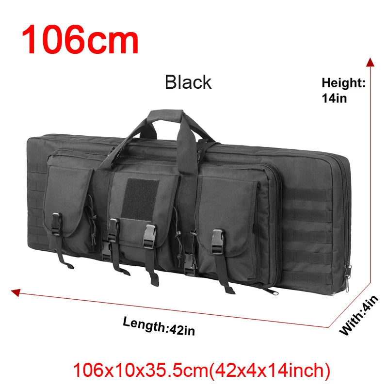 LQARMY Tactical Double Rifle Case Backpack With Molle Compartments